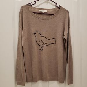 LOFT relaxed fit bird sweater